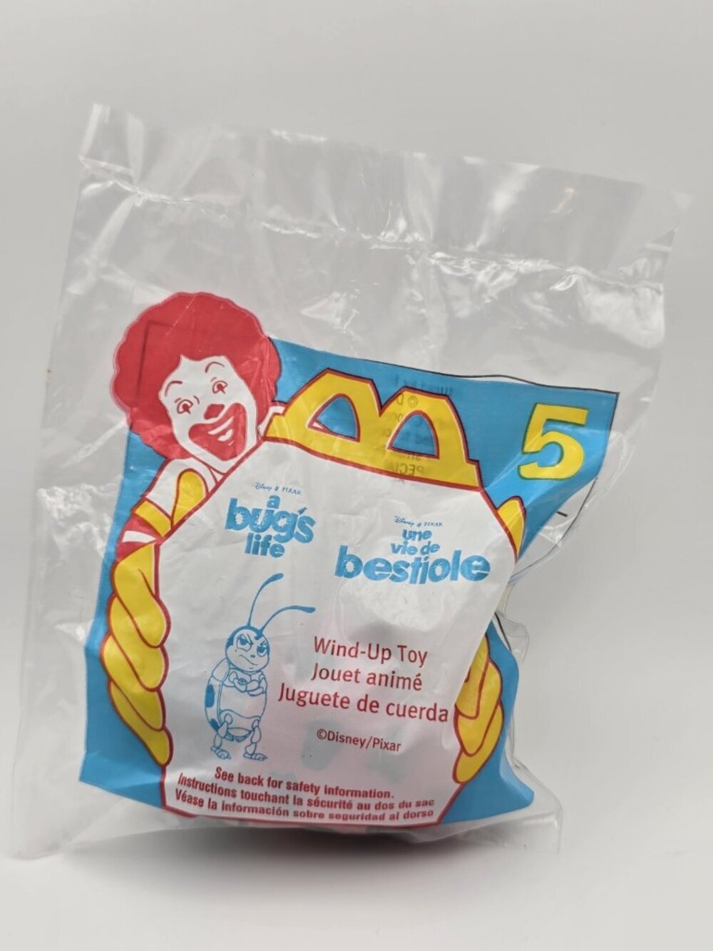 McDonald's Happy Meal Toy 1998 Disney Pixar A Bugs Life #5 Francis Wind-up Toy